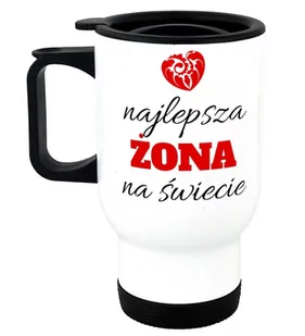 Kubek termiczny 321PREZENT Najlepsza Żona Na Świecie, biały, 450 ml - Kubki termiczne - miniaturka - grafika 1