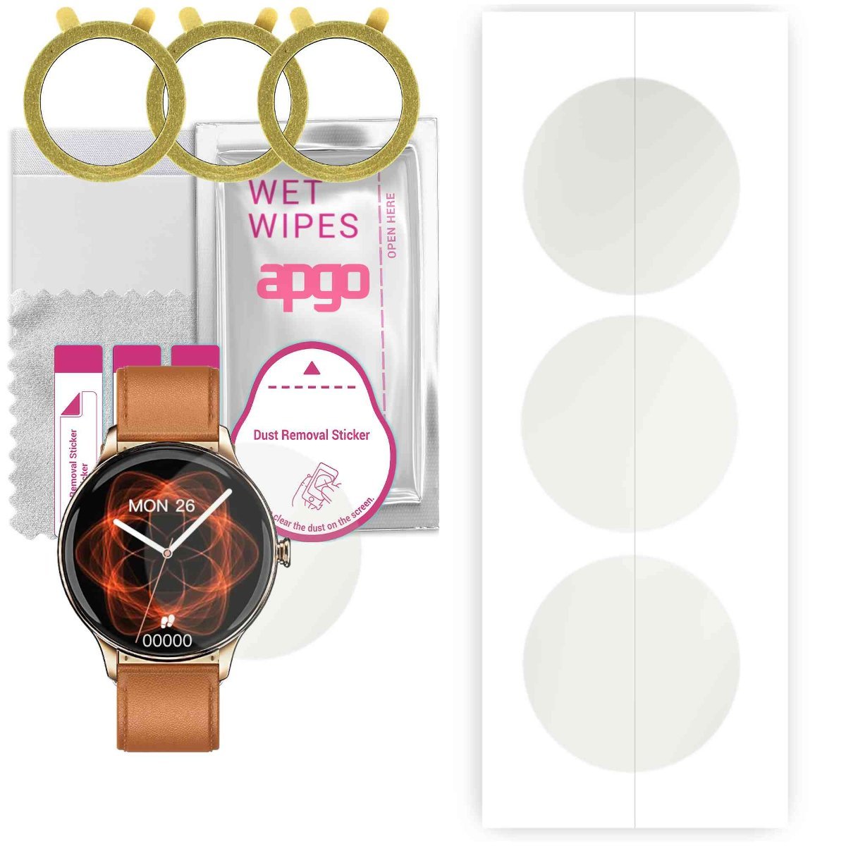 3x Folia hydrożelowa MATOWA do Maxcom FW48 Vanad - apgo Smartwatch Hydrogel MATTE Protection Ochrona na ekran smartwatcha