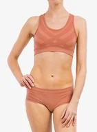 Bielizna sportowa damska - Stanik Smartwool Women Seamless Racerback Bra - light mahogany - miniaturka - grafika 1