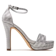 Sandały damskie - Sandały Menbur 024750 Srebrny - miniaturka - grafika 1