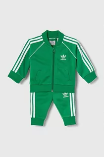Komplety dla niemowląt - adidas Originals dres niemowlęcy kolor zielony - grafika 1