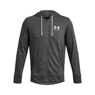 Bluzy męskie - Męska Bluza UNDER ARMOUR UA RIVAL TERRY LC FZ 1370409-025 – Szary - miniaturka - grafika 1