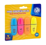 Zakreślacze - Zakreślacze Mini 4 Szt Blister Astra - miniaturka - grafika 1
