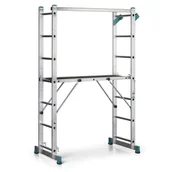 Drabiny - ALVE Aluminiowy podest roboczy EUROSTYL przystosowany do używania na schodach, 2x7 szczebli 558027 - miniaturka - grafika 1