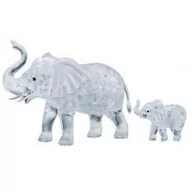 Puzzle - Bard 59176 3D para słoni 46 części, szare - miniaturka - grafika 1