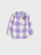 Kurtki i płaszcze dla dziewczynek - Sinsay - Kurtka koszulowa z Myszką Minnie - fioletowy - miniaturka - grafika 1