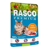 Mokra karma dla kotów - RASCO Premium indyk z zurawina fileciki w sosie 85g saszetka dla sterylizowanego kota (1703-13332) - miniaturka - grafika 1