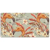 Podkładki na biurko - Mata z nadrukiem na biurko Obraz Flamingi 120x60 cm, Dywanomat - miniaturka - grafika 1