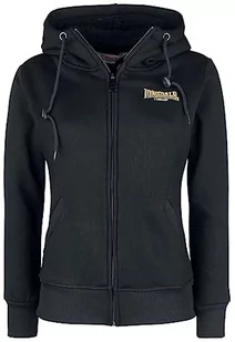 Lonsdale Damska bluza z kapturem Zennor, black/gold, S - Bluzy damskie - miniaturka - grafika 1