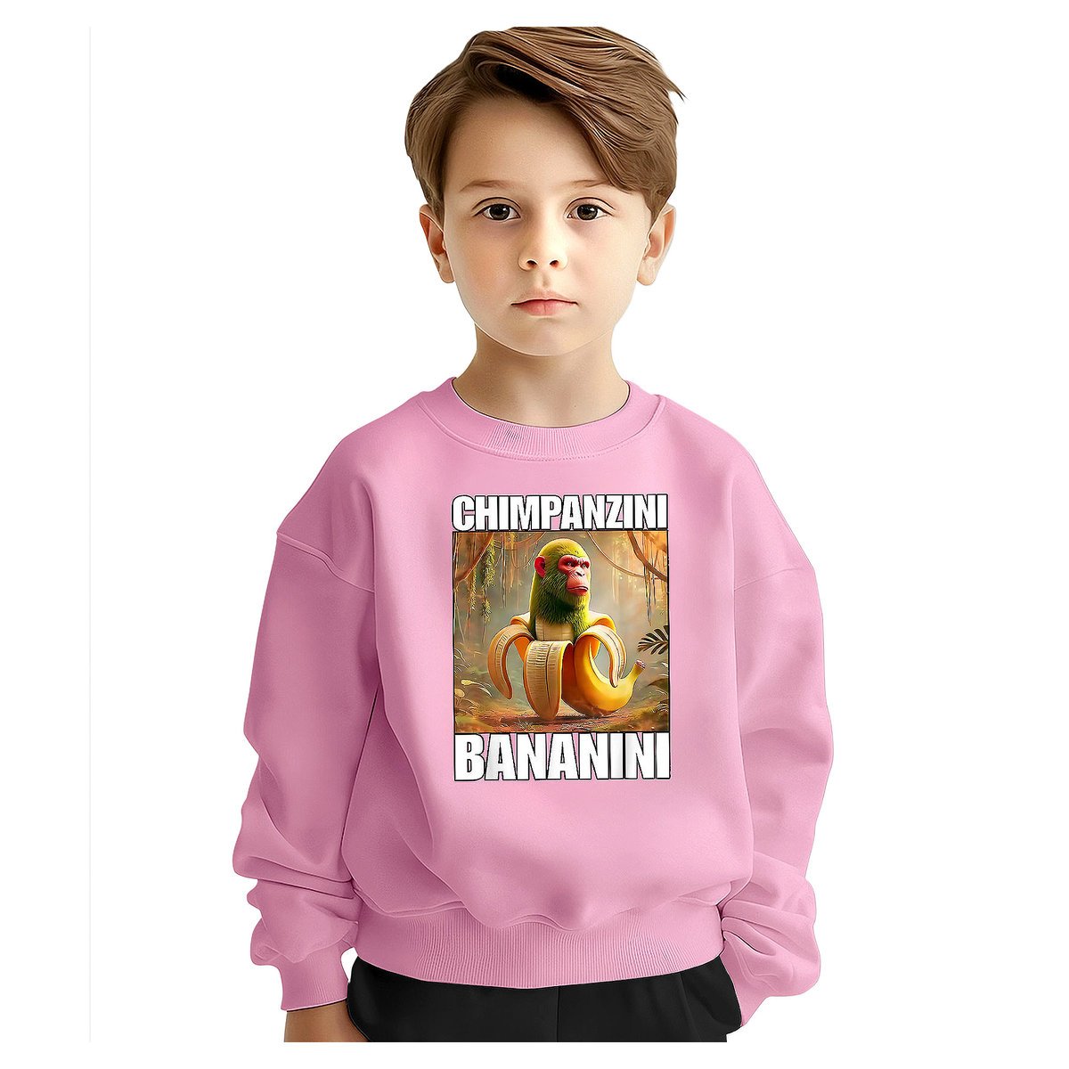 BLUZA DZIECIĘCA CHIMPANZINI BANANINI 134-140 DLA CHŁOPCA DZIEWCZYNKI