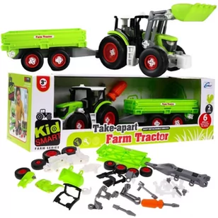 Duży Traktor z Przyczepą Ciągnik z koparą składany - Samochody i pojazdy dla dzieci - miniaturka - grafika 1