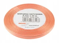 Pasmanteria - BREWIS Wstążka dekoracyjna satynowa 6mm/32m łososiowa Brewis 124 - miniaturka - grafika 1