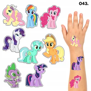 TATUA��E ZMYWALNE DLA DZIECI TYMCZASOWE MY LITTLE PONY - 8 EL. / 150 WZOR��W - Zabawki kreatywne - miniaturka - grafika 1