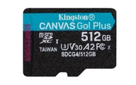 Karty pamięci - Kingston Technology Canvas Go! Plus 512 GB MicroSD UHS-I Klasa 10 SDCG4/512GBSP SDCG4/512GBSP - miniaturka - grafika 1