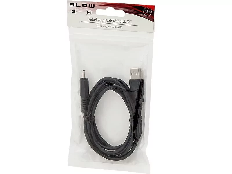 Blow Kabel USB DC 0.7/2.51.5 m Czarny 66-079 (66-079#)