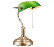 Lampy stojące - Brilagi - Lampa stołowa BANK OFFICE 1xE27/60W/230V mosiądz/zielona - miniaturka - grafika 1