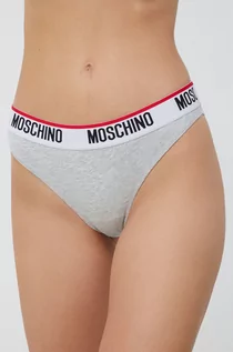 Majtki damskie - Moschino Underwear figi (2-pack) kolor szary - grafika 1
