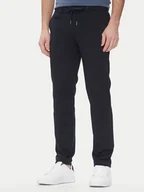 Spodnie męskie - Bugatti Spodnie materiałowe 4036 36827 Granatowy Slim Fit - miniaturka - grafika 1