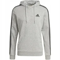 Bluzy męskie - Bluza męska adidas Essentials Hoodie szara GK9080-S - miniaturka - grafika 1