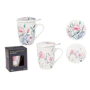 Kubek z zaparzaczem Blossom 350 ml z porcelany New Bone - Kubki - miniaturka - grafika 1