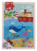 Puzzle - Apli Kids Drewniane puzzle w ramce Kids - Ocean 4+ - miniaturka - grafika 1