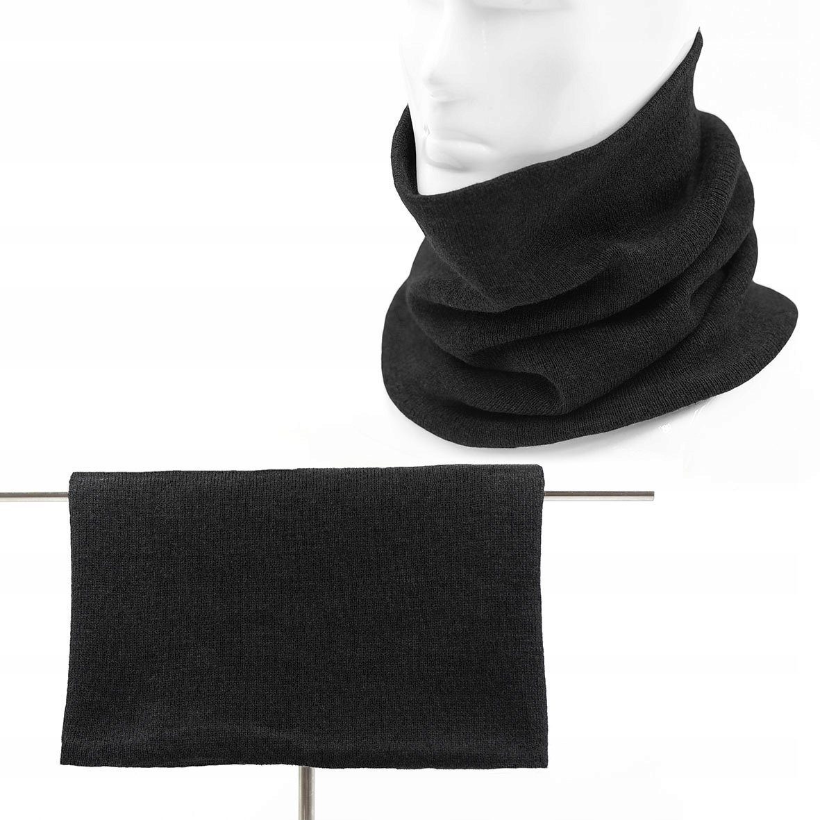 CIEPŁY MODNY KOMIN M9 CZARNY OD PAKO JEANS