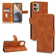 Etui i futerały do telefonów - Do Motorola Moto G32 Skin Feel Magnetyczne skórzane etui na telefon z klapką Brown - miniaturka - grafika 1