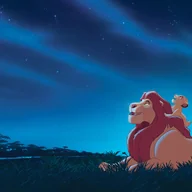 Fototapety - Fototapeta Król Lew niebieskim - 350 x 250 cm - KOMAR - miniaturka - grafika 1