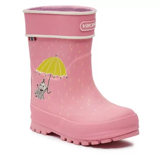 Buty dla dziewczynek - Kalosze Viking Alv Jolly Moomin 1-13500-950 Pink/Multi - grafika 1