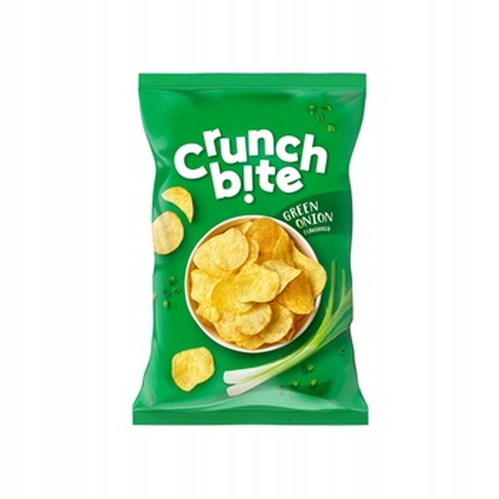 Crunch Bite Chips o smaku zielonej cebulki 140 g