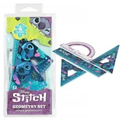 Linijki, ekierki - DISNEY Stitch Zestaw przyborów szkolnych, przybory geometryczne 4 elementy - miniaturka - grafika 1