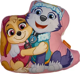 PAW PATROL PSI RÓŻOWA PODUSZKA MASKOTKA PRZYTULANKA SKYE i EVEREST - Kołdry i poduszki dla dzieci - miniaturka - grafika 1