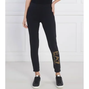 EA7 Spodnie dresowe | Slim Fit - Dresy damskie - miniaturka - grafika 1
