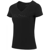 Koszulki jeździeckie - T-Shirt EQUI-THEME Rehane JTM damski czarny, rozmiar: XL - miniaturka - grafika 1