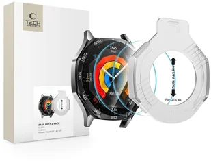 Szkło hartowane Tech-Protect Easy Set+ do Huawei Watch GT 5 46mm Clear [2 PACK] - Akcesoria do smartwatchy - miniaturka - grafika 1