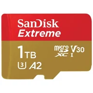 Karty pamięci - KARTA SANDISK EXTREME microSDXC 1 TB 160/90 MB/s A2 C10 V30 UHS-I U3 Mobile - miniaturka - grafika 1