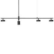 Lampy sufitowe - Lampa wisząca 4-punktowa LED metalowa czarna FOYLE Lumarko - miniaturka - grafika 1