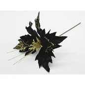 Ozdoby bożonarodzeniowe - Poinsecja na piku 41 cm czarno-złoty - miniaturka - grafika 1