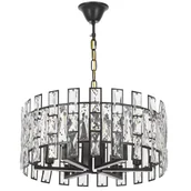 Lampy sufitowe - NOWOCZESNY ŻYRANDOL KRYSZTAŁOWY CZARNY FIORINA D50 - miniaturka - grafika 1