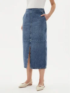 Tommy Hilfiger Spódnica jeansowa WW0WW42582 Niebieski Regular Fit - Spódnice - miniaturka - grafika 1