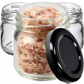 Pojemniki kuchenne - Słoiki Halli 40ml 10 szt. 43mm + wieczka czarne - miniaturka - grafika 1