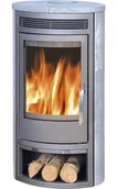 Piece wolnostojące - ABX Piec kominkowy stalowy Arktis 4 steatyt / szary - miniaturka - grafika 1