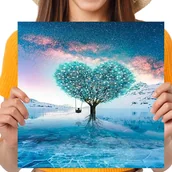 Zabawki kreatywne - Haft Diamentowy Diamond Painting,DIAMENTOWY MALARZ,Obraz DIY 5D,Mozaika Diamentowa 30x30, Drzewko - miniaturka - grafika 1