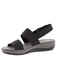 Sandały damskie - Clarks Sandały damskie Arla Jacory, czarny - czarny - 38 EU - miniaturka - grafika 1