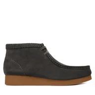 Botki męskie - Trzewiki Clarks WallabeeEVO BT 26183994 Szary - miniaturka - grafika 1