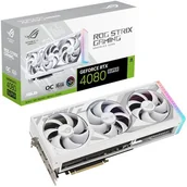 Karty graficzne - ASUS GeForce RTX 4080 SUPER ROG STRIX OC WHITE 16GB DLSS 3 ROG-STRIX-RTX4080S-O16G-WHITE - miniaturka - grafika 1