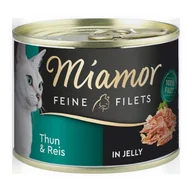 Mokra karma dla kotów - Miamor Feine Filets w galarecie Tuńczyk z ryżem 24x185 g - miniaturka - grafika 1