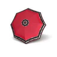 Parasole - Parasol damski Doppler Fiber Flex Chess, czerwony z filtrem UV - miniaturka - grafika 1