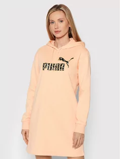 Sukienki - Puma Sukienka dzianinowa Winterized 848200 Pomarańczowy Relaxed Fit Pomarańczowy - grafika 1