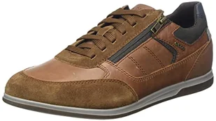 Geox Męskie trampki U Renan, Brown Cotto, 40 EU - Trampki męskie - miniaturka - grafika 1